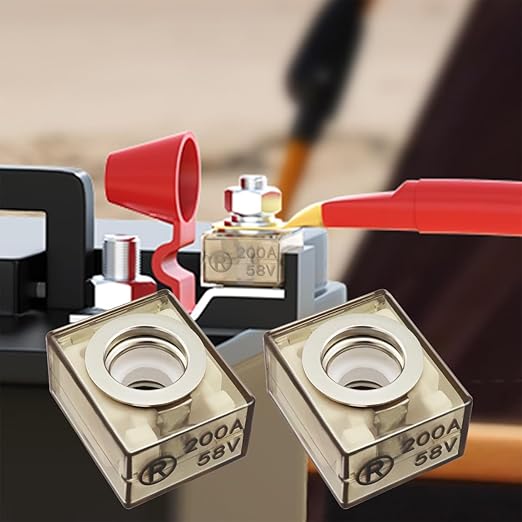 MRBF Terminal Fuses - 500Amp 32V DC Max/IP66 Waterproof Fuse for Boats, Marine, RVs, Solar Systems - Overload & Short Circuit Protection - Fits Inverters, Charging Piles, Trolling Motor (2-Pack)