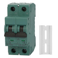 500V Solar Miniature Circuit Breaker, 2 Pole 50 Amp DC Circuit Protection Switch, DIN Rail Mount DC Circuit Breaker for Solar Panels(C50A)