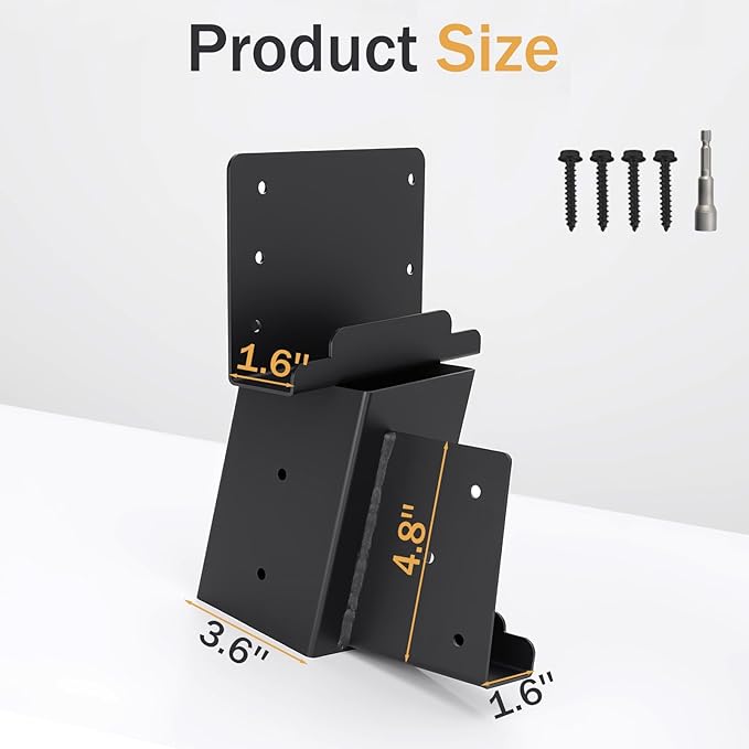 4 Pcs Deer Stand Brackets 4x4 (Strengthen Support, Easy Installation), Outdoor Angle Brackets with Powder-Coated for Deer Stand, Tree House, Shooting Shack & Outdoor Platforms