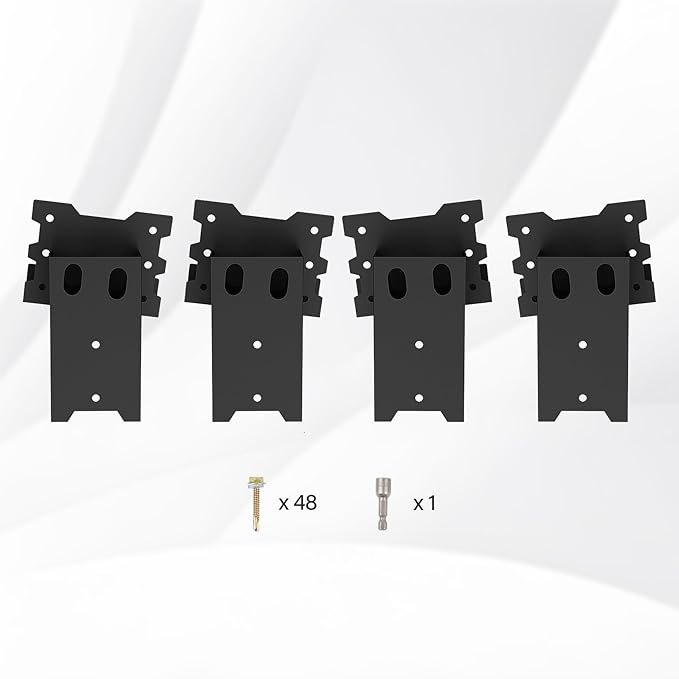 Deer Blind Brackets, Outdoor 4 x 4 Platform Bracket, 12 / 14 Gauge Steel Elevator Brackets for Deer Stand, Hunting Blinds, Shooting Shack