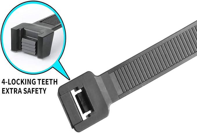Long Heavy Duty Zip Ties 22 inch with 120 Pounds Tensile Strength Strong UV Resistant Big Cable Ties Environmentally friendly Industrial quality Black 50 pack