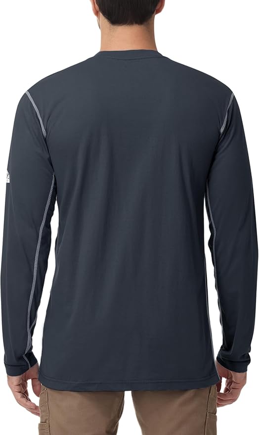 FR Shirts for Men 4oz Lightweight Fire Resistant Shirts for Men Long Sleeve Welding Shirt CAT1