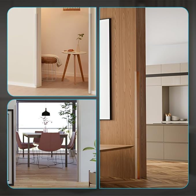 Proflex Wall Corner Protector - Clear 1 inch x 36 inch- Pack of 6 - Self Adhesive Corner Guards for Walls Edge Protection – Easy to Apply – No Tools Needed