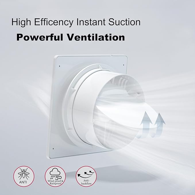 Solar Fan for Chicken Coop with Battery 25W Solar Panel Powered Exhaust Fans with 14.8ft On/Off Switch Cable for Greenhouse, Sheds, Pet Houses, Ventilation, Outside, Greenhouse Air Circulation Garages