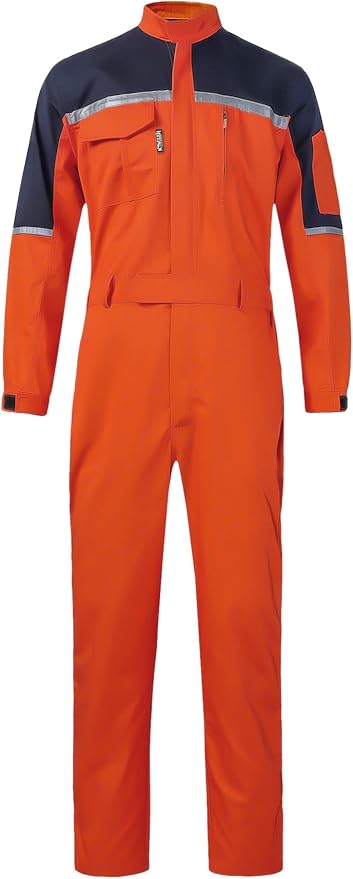 Mens Reflective Coverall Work Mechanics Coverall Work Suit Hi Vis Jumpsuit Bicolor Overalls