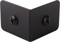 4 Set 2 x 2 x 1.5 Inch Metal Corner Protectors for Furniture, Decorative Corner Brackets Black for Wood, Boxes, Farmhouse, Barn Door, Wood Frame, Trunk, Table, Desk