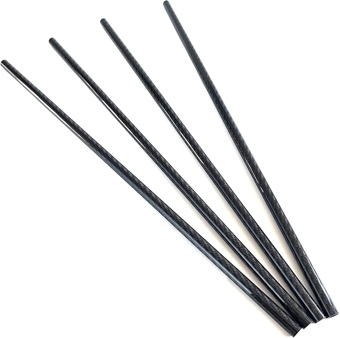 4pcs Carbon Fiber Tube 10mmx8mmx420mm 3K roll Wrapped Twill Glossy Finish