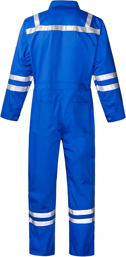 Men's Work Coverall High Visibility Overalls Mechanics Coveralls Workwear Jumpsuit with Multi Pockets