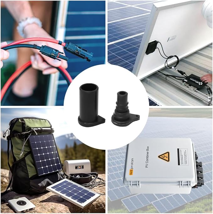 Solar Panel Connector Caps 10 Pairs, IP67 Waterproof Male and Female Cap Dust Plugs for Solar PV Connectors