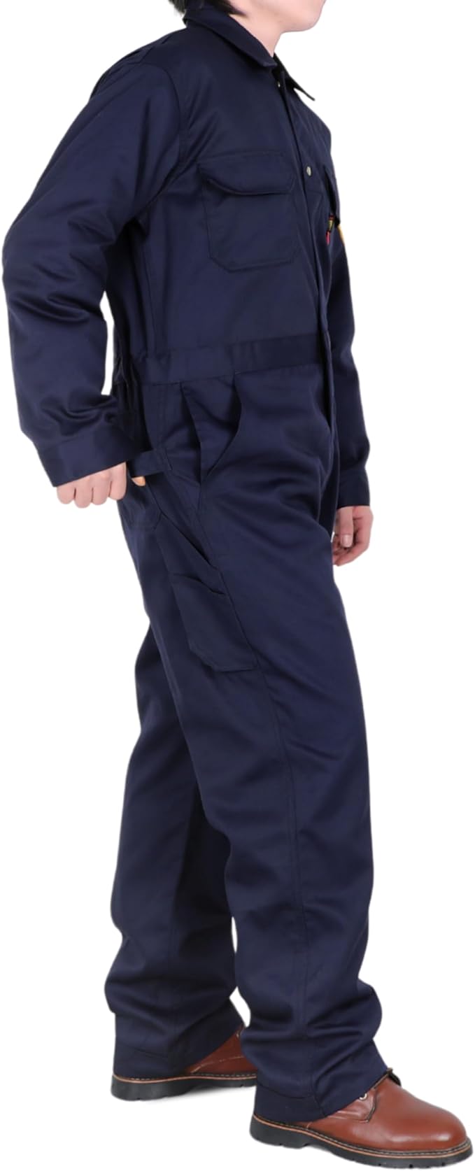 BOCOMAL FR Coveralls Men 7.5oz Cotton Twill Flame Resistant Fire Retardant Work Coverall NFPA 2112 HRC2