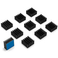 10pcs 20mm Mini Heatsink Kit, Includes 3M 8810 Thermal Conductive Adhesive Tape, Cooler Heat Sink for Cooling VRM Stepper Driver MOSFET VRam VRM Stepper Driver MOSFET VRam Regulators (20x20x10mm)