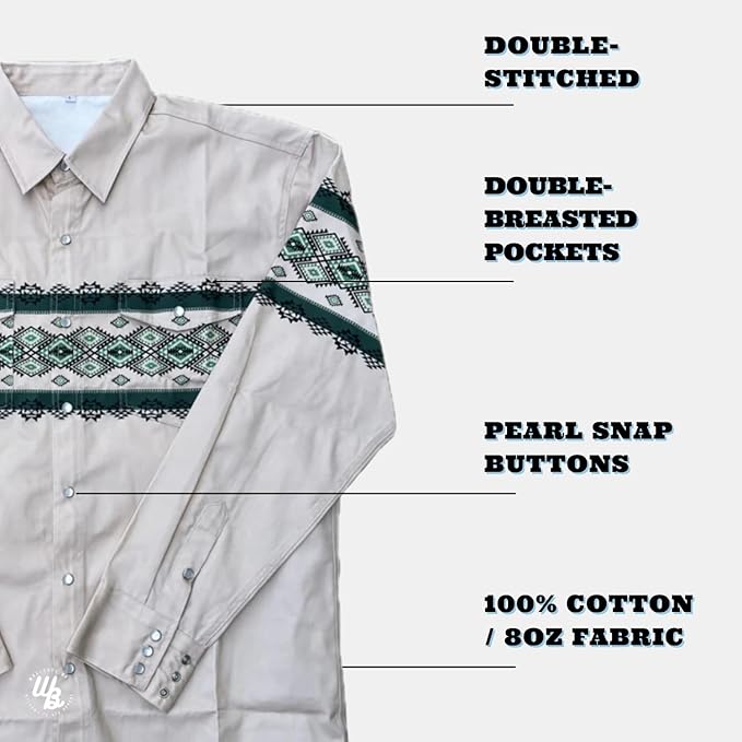 WoahBros FR Shirts for Men, 8oz Midweight Flame Resistant Welding Shirt, 100% Cotton, Pearl Snap Buttons - CAT2/NFPA2112