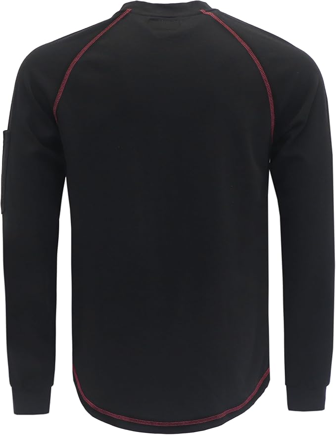 VATRENUS FR Shirts Crewneck 5.5oz Lightweight Flame Resistant 100% Cotton Men's Pre-Washed Fire Retardant Workwear