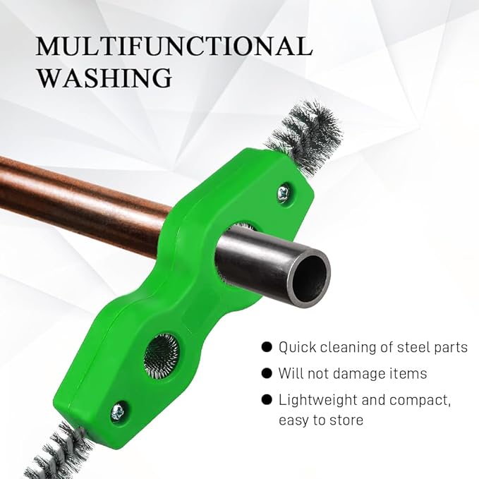 4 in 1 Car Battery Cleaning Brush, Battery Terminal Cleaner, Anti-Rust Auto Battery Cleaner with Steel Wire, Car Accessories Vehicle Machine Parts Clean Tools for Most Vehicles (Green)