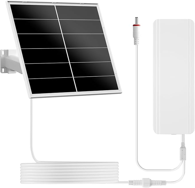 20W Solar Panel Kit with 24000mAh Battery for Security & Trail Cameras, 5V/12V Adjustable Output, USB-C & DC Plugs, IP66 Waterproof, 360° Mount