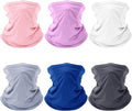 6 Pack Neck Gaiter for Men Women Gator Summer UV Dust Mask Cooling Neck Gaiters Face Cover for Sun Protection Scarf Bandana