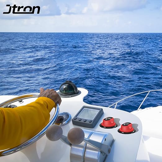 Jtron Battery Disconnect Switch Max.32V DC 100A Cont 150A INT Battery Switches for Boatsh for Car Off-Road Vehicle Truck Boat RV Marine(ON-OFF/100A)