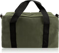 Small Tool Bag,Close Top Wide Mouth Tool Organizer Bag,Large Capacity Tool Bags for Men,Canvas Tool Storage Bag for Storage Handbag for Screwdrivers,Wrench,Pliers Hand Tools (Army Green, 16 Inch)