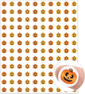 JarThenaAMCS 2400Pcs Halloween Mini Sticker Grimace Pumpkin Paper Decals Orange Jack-O-Lantern Self-Adhesive Stickers for Envelopes Scrapbook Gifts DIY, 0.5 in