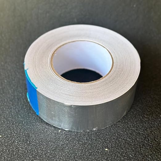 BlueTex InsulationㅤHVAC Aluminum Foil Tape 2 inch x 35 Yards (105 feet) 4 mil, Heavy-Duty Silver Duct Tape Metallic, High/Low Temperatures Aluminum Tape for Ductwork, Insulation & Vapor Barrier Seams