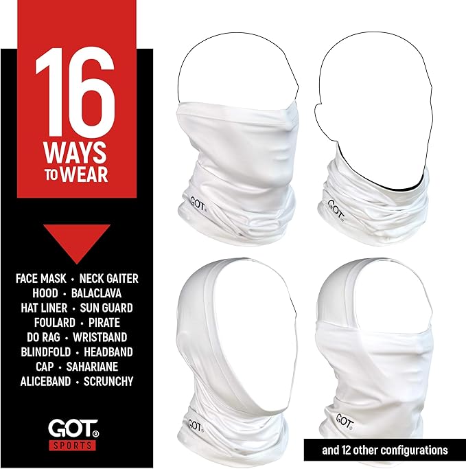 GOT Sports UPF 50+ Fishing Neck Gaiter - UV Face Mask Sun Protection for Men & Women - Camo SPF Face Cover Gator
