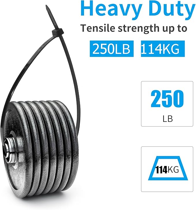 XINGO 36 inch White Zip Ties Heavy Duty 40 PCS, 250 LBS Ultra Strong Plastic Wire Ties, Large Cable Ties xtra Long Tie Wraps, Indoor and Outdoor UV Resistant