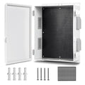 Outdoor Waterproof Electrical Junction Box, ABS Water Resistant Enclosure with Internal Mounting Panel & Hinged Cover (15.7" H* 11" L* 5.9" W)
