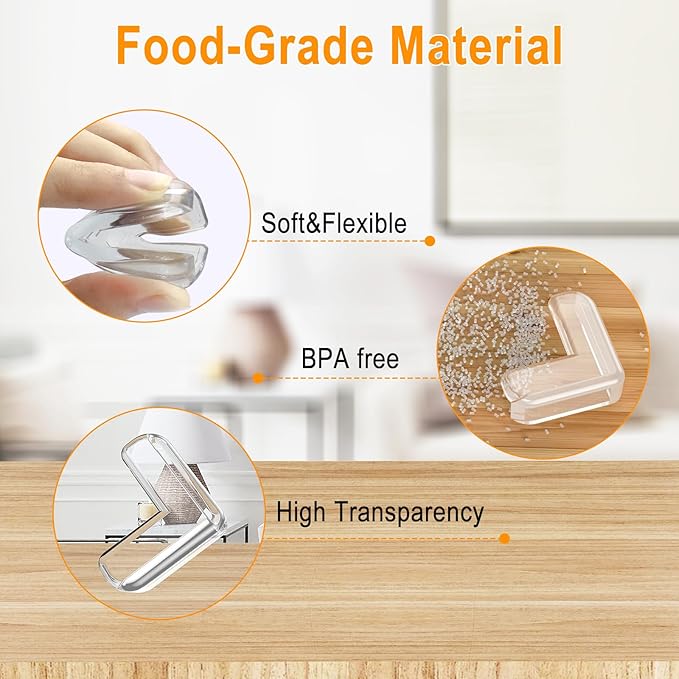 Corner Protectors Baby Proofing (16-Pack),Pre-Taped Table Corner Protectors for Baby, Baby Proof Corners and Edges with Strong Adhesion