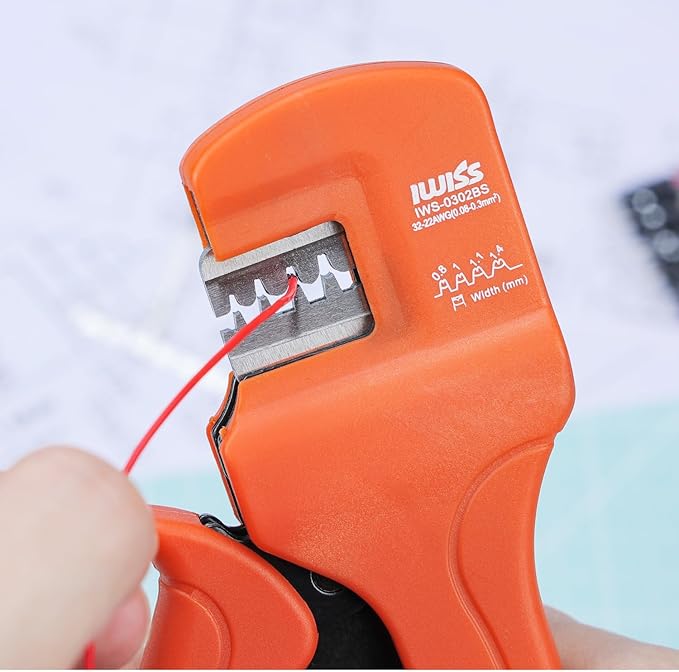 iCrimp IWS-0302BS Wire Crimping Tool for JST, Molex, Dupont Micro Connectors, AWG 32-22