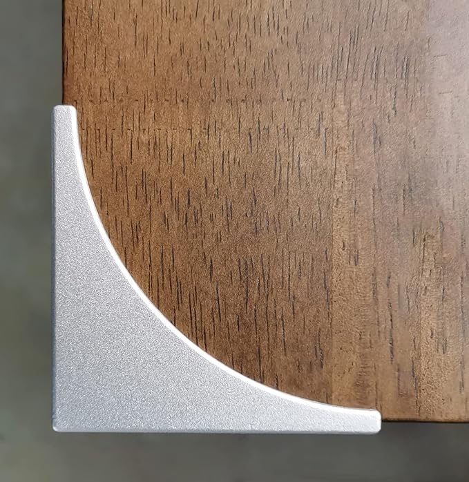 Metal Corner Guard for Furniture Decorative Table Corner Protectors 2.56'' Box Corner Cover Rustproof Zinc Alloy Desk Edge Corner Brackets with Matching Nails (Silver 4Pcs)