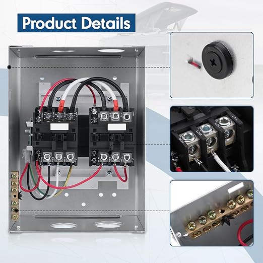 RV Transfer Switch, 50 Amp Automatic Transfer Switch for RV Speedboats Home Standby 120/240 Volt PD52 Power
