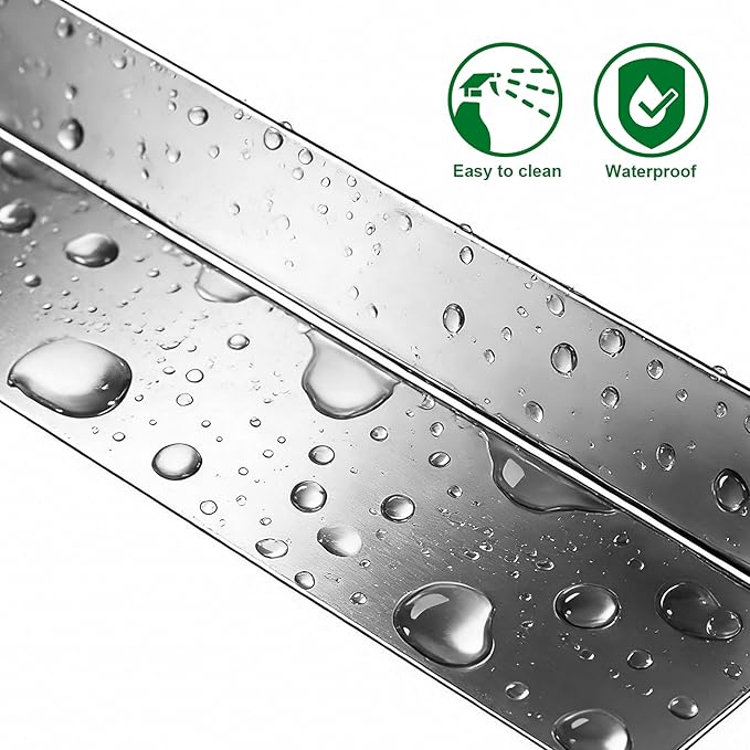 10 Pieces 1-1/8 x 48Inch Wall Corner Protector Guards, Stainless Steel Walls Edge Protector for Walls, Cabinet, Door Frame Protection, Adhesive Tape Not Included