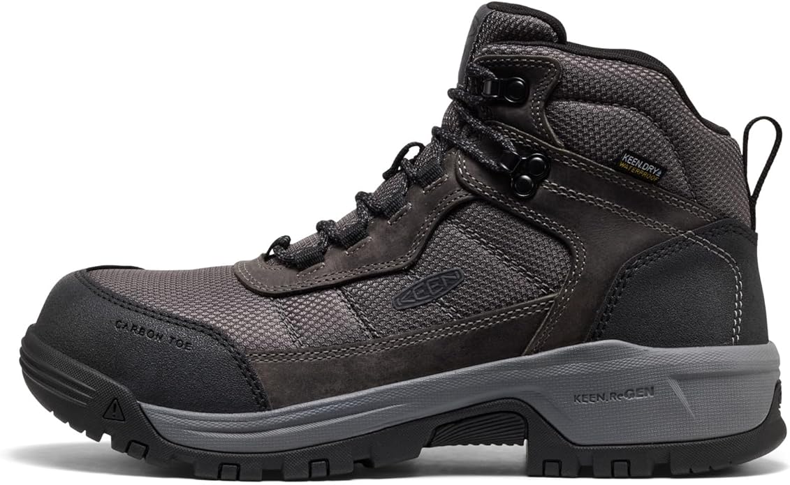 KEEN Utility mens Skokie Hiker Style Mid Height Composite Toe 90 Degree Waterproof