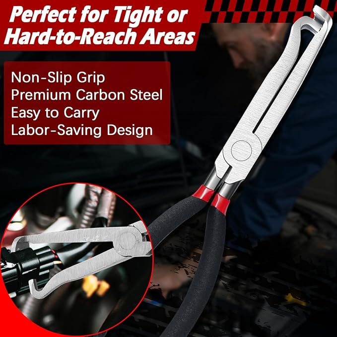 Electrical Disconnect Pliers Set – Automotive Electrical Tools & Connector Removal Tool Kit with Hose Clamp Pliers, Wire Terminal Separator, and Car Plug Connector