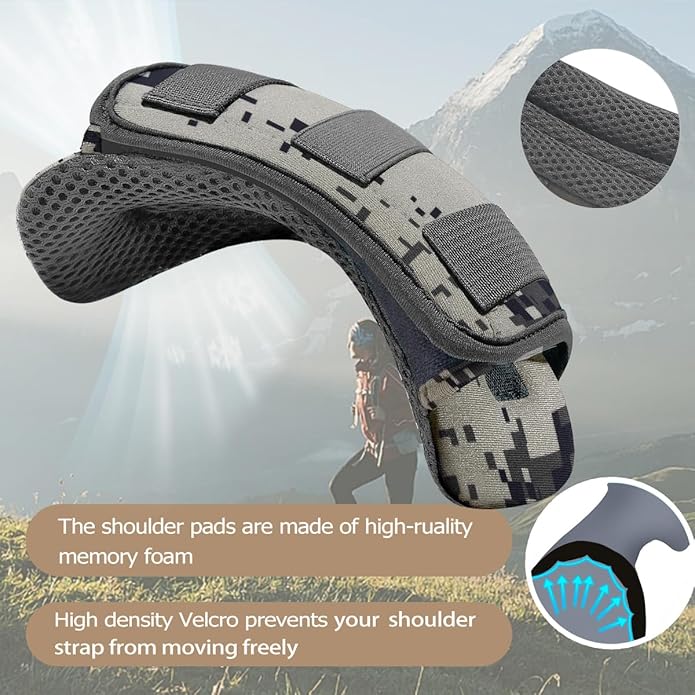 ZINMARK 2Pcs Thick Cushioned Shoulder Pads, Anti-Slip Design and Breathable Mesh Pads for Shoulder Strap,Soft and Comfortable
