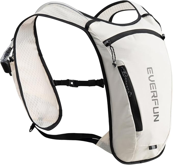 EVERFUN Hydration Backpack Running Vest Small Hiking Water Backpack with 1.5L Water Bladder for Women Men, Lightweight Reflective Phone Holder Hydro Pack for Trail Running, Biking, Race, Marathons