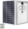 Renogy Solar Panel 100 Watt 12 Volt with Mounting Z Brackets, 16BB 100W N-type Solar Panels 25% High-Efficiency PV Module Power Charger for RV Marine Rooftop Farm Battery