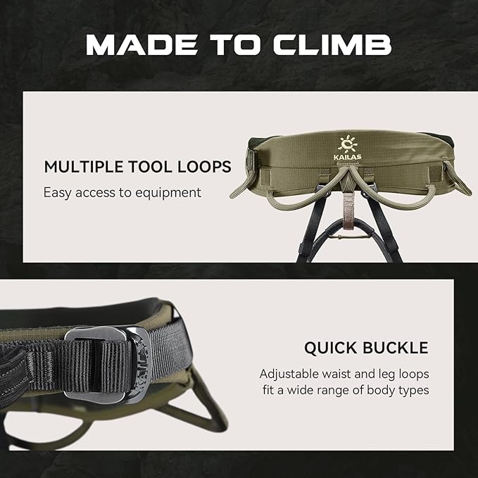 KAILAS Airo Rock Climbing Harness Men Roofing Harnesses Rescue Mountaineering Safety Belt Women Comfortable Lightweight