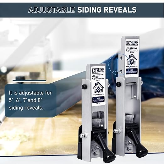 Siding Installation Tools, Siding Mounting Kit for Use with 5/16-Inch Fiber Cement Sidings, Sidings Tools with Adjustable Reveals, Aluminum Body, 2 Pac
