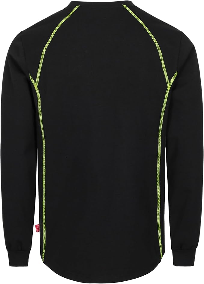 BOCOMAL FR Shirts for Men Melt Pocket Lightweight Crew T-Shirt NFPA2112/CAT2 Fire Resistant Work Shirt