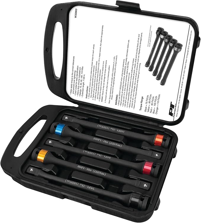 Performance Tool W32903 5-Piece Torque Limiting Extension Set