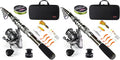 Sougayilang Fishing Rod Reel Combo with Telescopic Fishing Pole Spinning Reel Carrier Bag for Travel Saltwater Freshwater Fishing