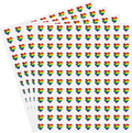 2400Pcs Mini Pride Progress Sticker Rainbow Heart Flag,LGBT Self-Adhesive Sticker for Planner Reward Envelope Scrapbook DIY Supplies,0.5 in