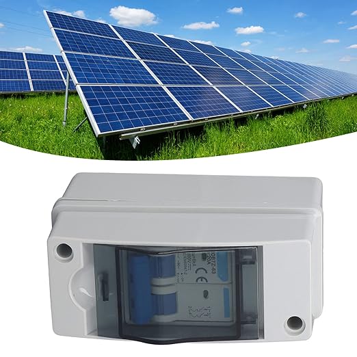 Solar Combiner Box with 20A 1000V DC Circuit Breaker IP65 Waterproof Polycarbonate Enclosure for Solar Panel Systems 4.72x2.05x3.54 Inch