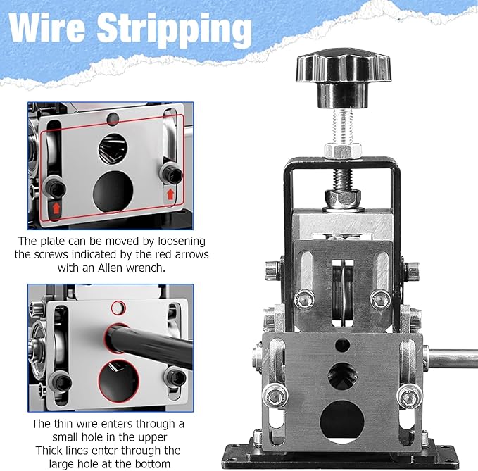 Automatic Copper Wire Stripper Machine, Pelador de Cable Electrico, Drill Powered, Wire Stripper Machine, Maquina Peladora de Cable - Efficiently Strip Cables from 1-25mm with Ease