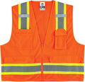 Ergodyne Unisex Two-tone Class 2 Two Tone Surveyors Vest, Orange, Large-X-Large US