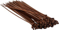 Pro Tie Standard Duty, Self-Locking UV Nylon Cable Wire Ties for Indoor and Outdoor Use |14.6-Inch, 50 lbs. Tensile Strength, Brown Nylon, 100-Pack (PN: BR14SD100)