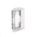 TayMac MM110C Weatherproof Single Outlet Outdoor Receptacle Cover, 5/8 Inches Deep, Clear