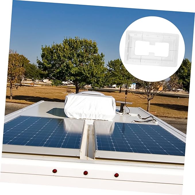 1set Solar Panel Mounting Brackets Lightweight Abs Solar Stand Racks for Roof Boat and Rv Easy Installation White Set