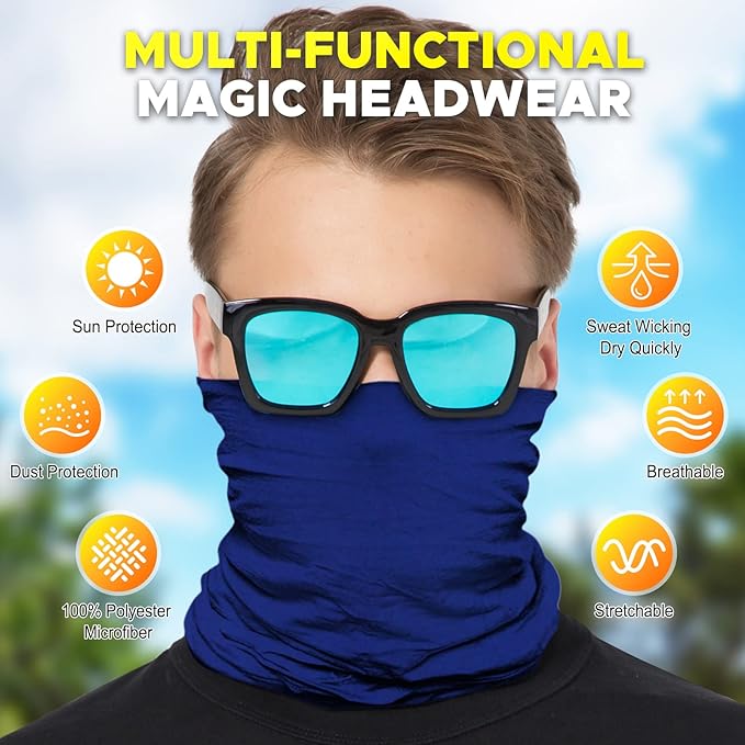 JOEYOUNG Headwear, Bandana, Neck Gaiter Head Wrap Headband Balaclava Magic Scarf